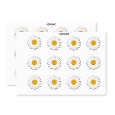 Pack of 24 Daisy paper labels, Daisy Flower Adhesive Stickers, Craft stickers