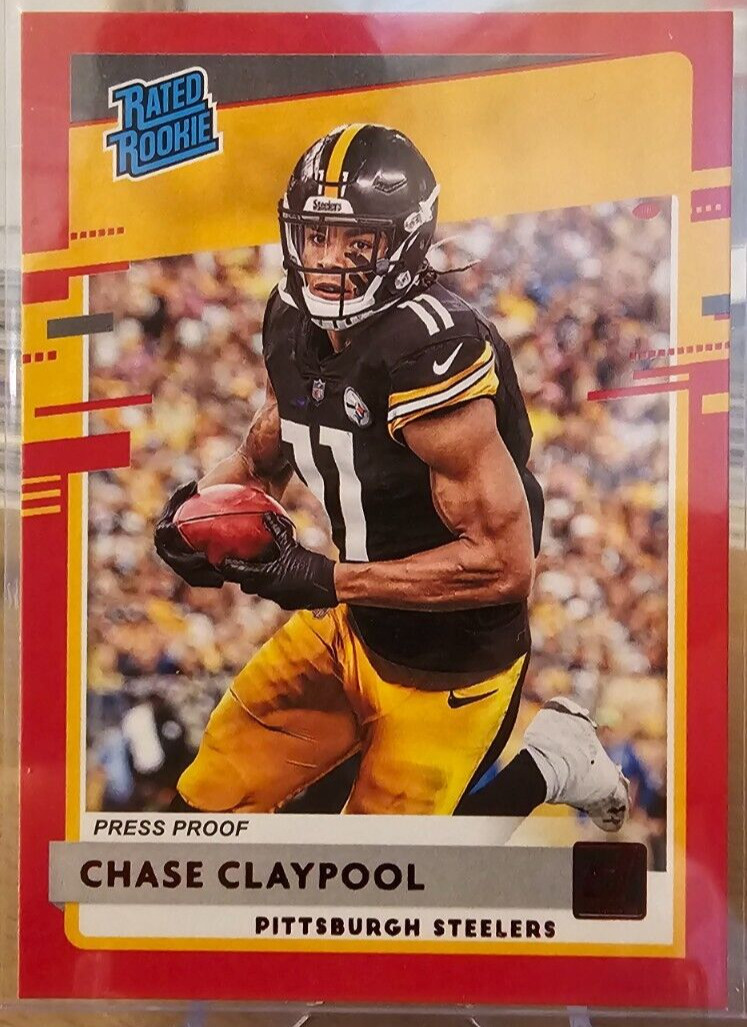 2020 Panini Donruss #327 Chase Claypool Rated Rookie RC Red Press Proof