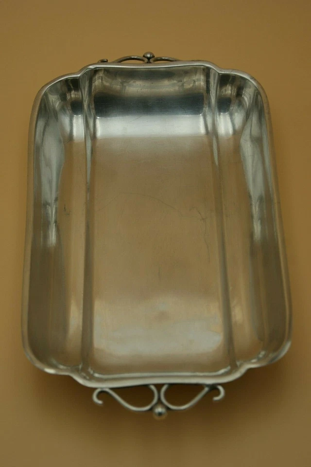 BANDEJA RECTANGULAR PEQUEÑA CHRISTOFLE GALLIA PLATEADA ART DECO FRANCIA y.1935 Foto 3 de 4