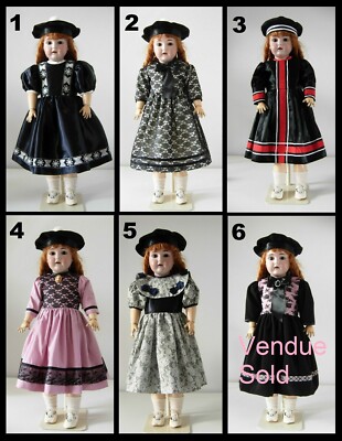 Antique German Twin Doll Dress SFBJ Kestner Halbig Dress Antique Doll
