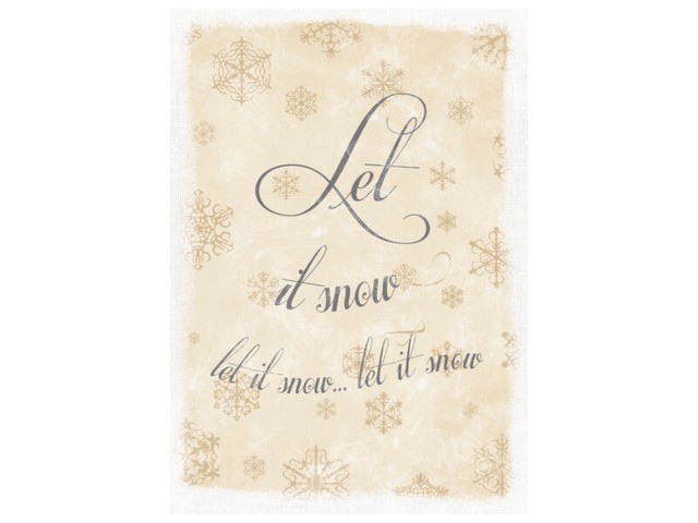 Shabby Retro Bild Leinwand Keilrahmen Let It Snow 2 Vintage Weihnachten Winter Ebay