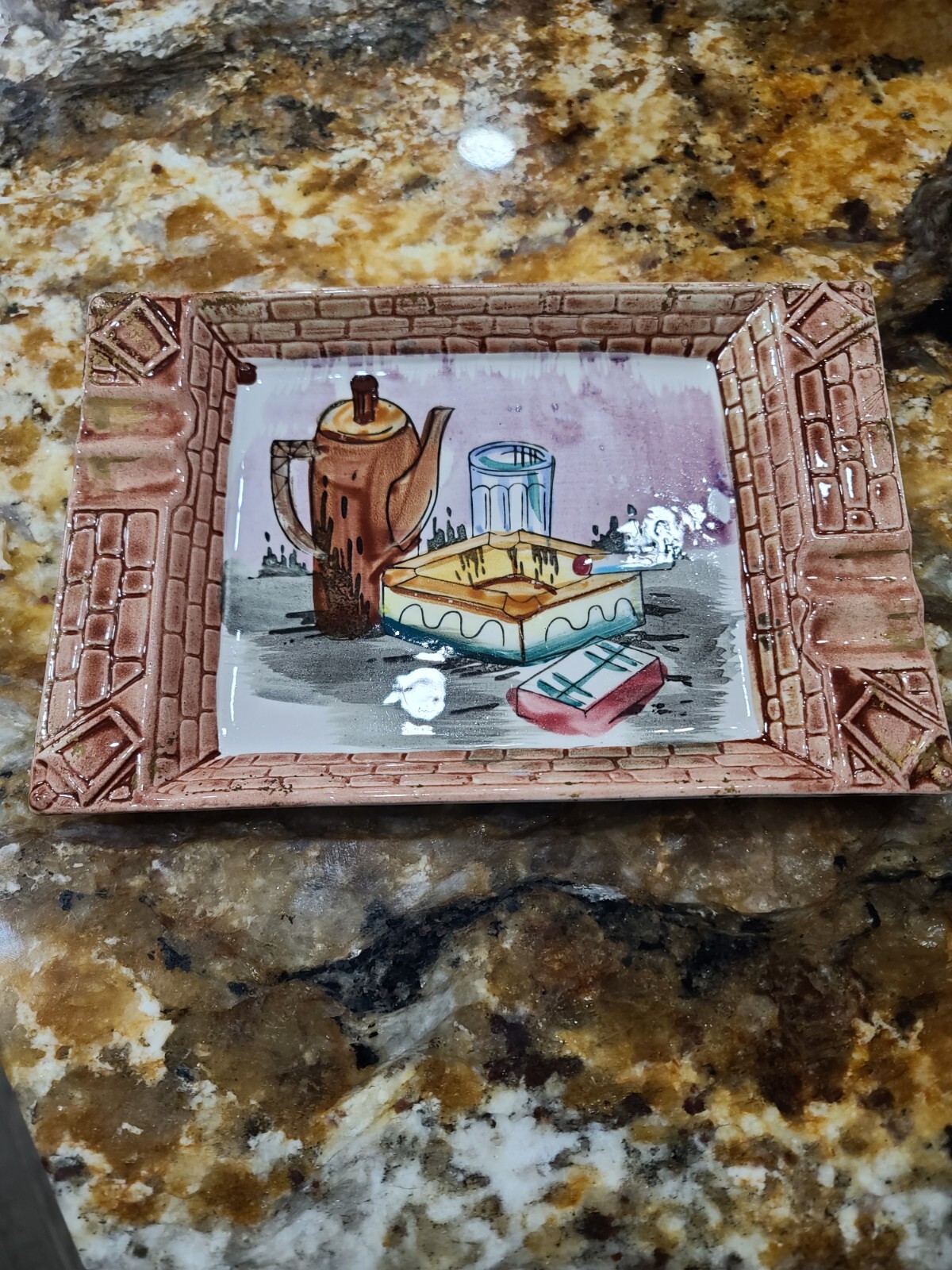 Vintage Ucagco Ceramics Japan Porcelain Ashtray Hand Painted eBay