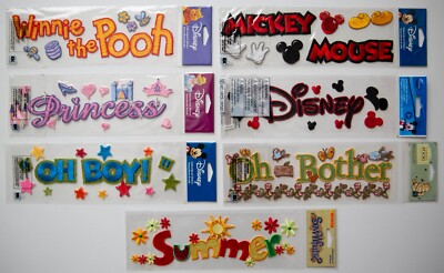 Embroidered Stickers, Disney Mickey, Pooh Princess & More!  Some RARE, You Pick!