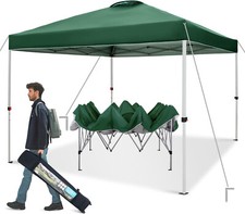 10x10' Ez Pop Up Canopy Tent Commercial Instant Canopy with Portable Roller Bag