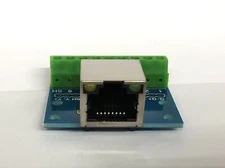 MDFLY RJ45 Ethernet Connector Breakout Board w/ LED Terminals