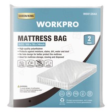 WORKPRO 2 Pcs 2mil Queen/King Plastic Mattress Bag for Moving Storage Protection