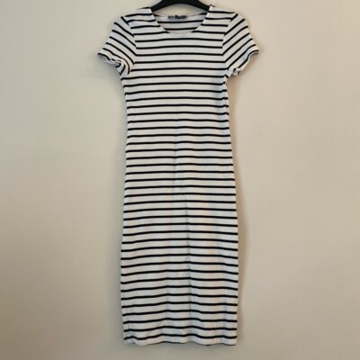 knee length dresses for ladies Amelia Knit Stripe Midi Dress - Multi Stripe
