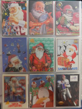 NFL SANTA CLAUS CHRISTMAS 11-CARD SET VARIOUS CARD COMPANIES