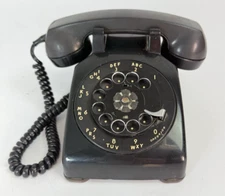 Bell System Western Electric Vintage Desk Phone Rotary Dial Telephone