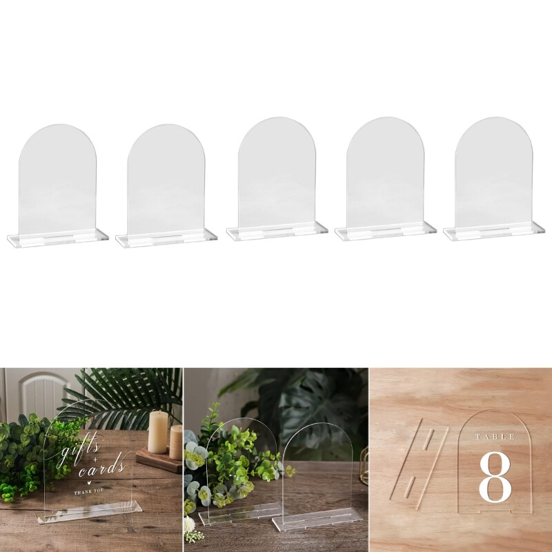 5 Set DIY Acrylic Blank Wedding Table Sign Party Dining Table