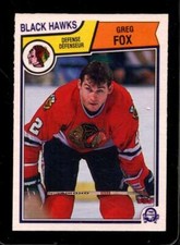 1983-84 O-PEE-CHEE #101 GREG FOX EX BLACKHAWKS *X70442