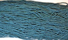 Opaque Forest Green PRECIOSA rocailles glass 11/0 seed beads, 1 Hank/12 strands