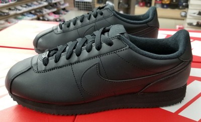 nike cortez black gold leather