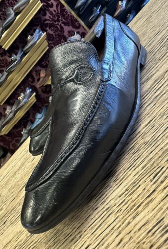 760 $ Herren schwarzes Leder Gucci geprägtes Pferd Bit Halbschuhe Gr. 8,5 US/7,5 G - Bild 8 von 13