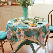 1M Ethnic Fabric Floral Bird Upholstery Curtain Craft Boho Cotton Linen Vintage