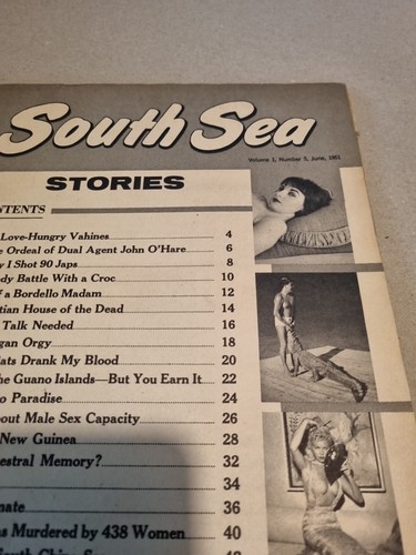 South Sea Stories June 1961 Vol 1 No 5 Vintage Pulp Fiction - Imagen 5 de 14