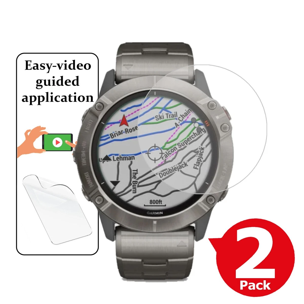 Screen Protector For Garmin fenix 6X Pro Solar Edition 51mm TPU