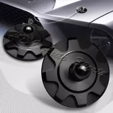 Universal JDM Black Aluminum Hardware Bonnet Racing Hood Pin Lock Appearance Kit