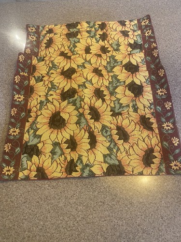 Vintage Sunflower Tapestry Style Placemats Set Of 4 18”x12” - Picture 7 of 9