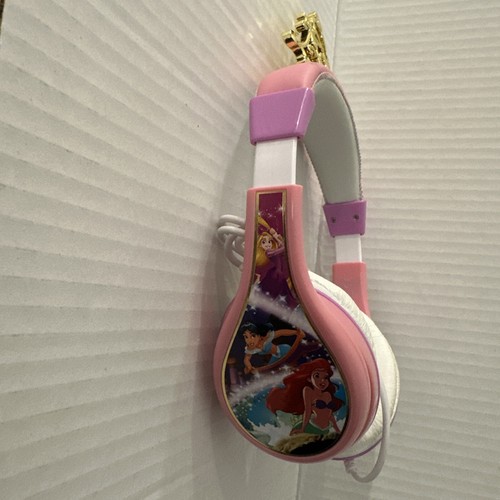 Disney Princess Headphones for Kids With Crown Used Ariel Jasmin Rapunzel Mermai - Picture 3 of 5