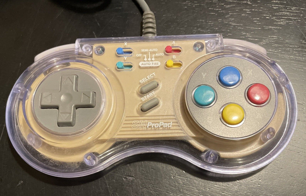 Sn Propad For Super Nintendo SNES Clear Gamepad WHA461 Very Good