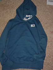 Mens The North Face Heritage Patch NFOA7UNU Blue Hoodie Pullover Size L