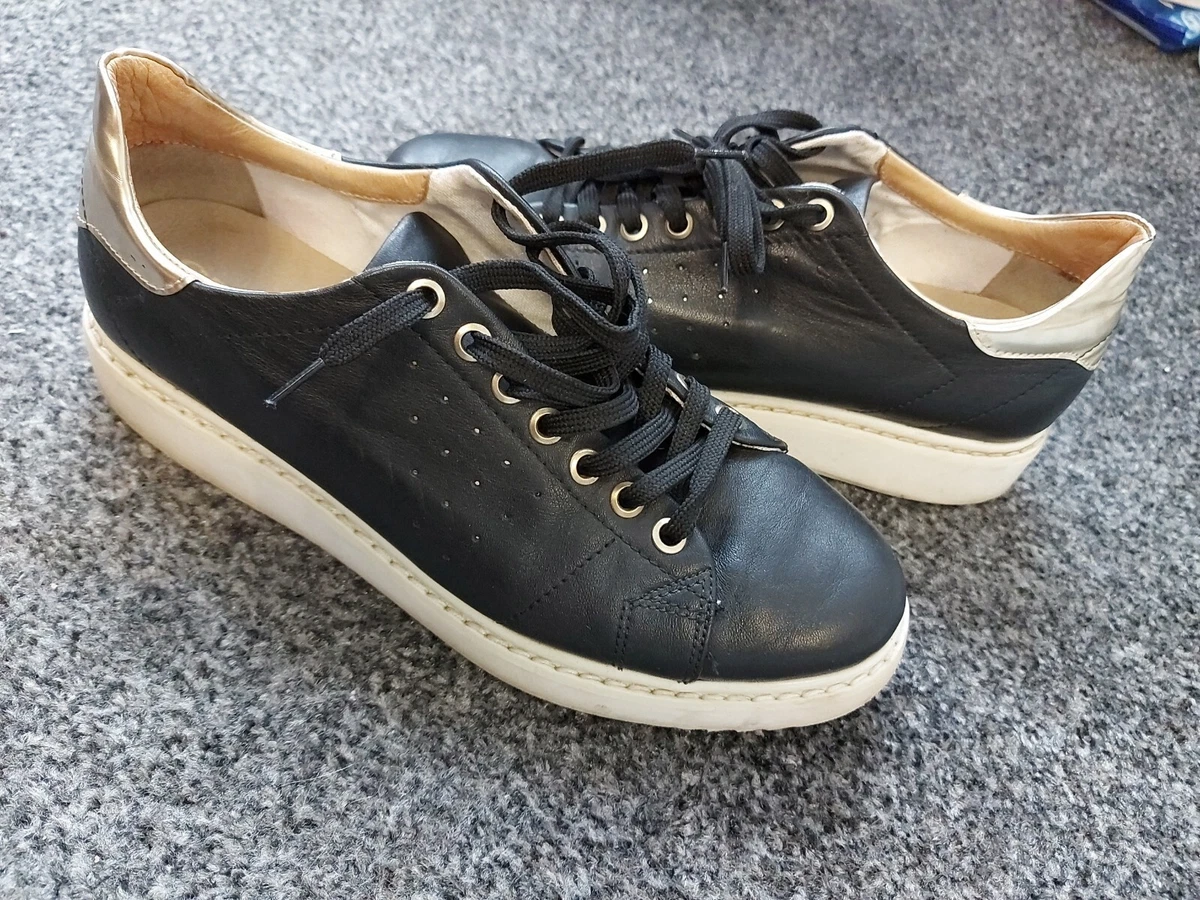 Geox clearance leather trainers