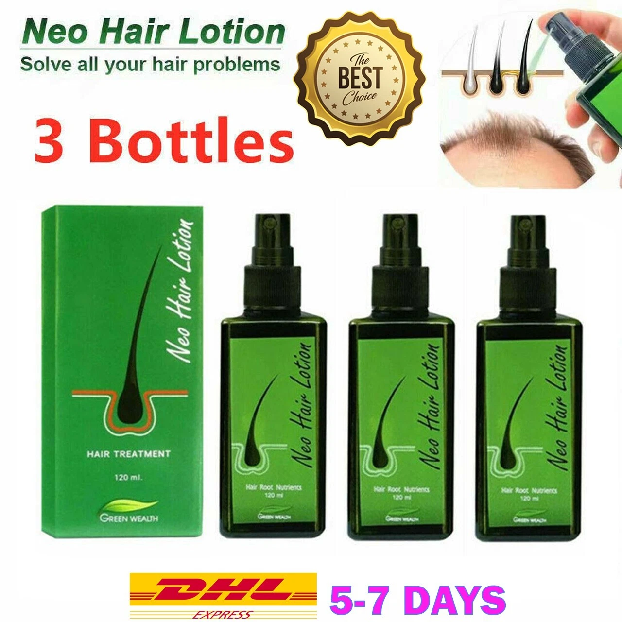 3x Neo Hair Lotion Hair Growth Root Treatment Original Nutrients Longer Hair
Opens in a new window o