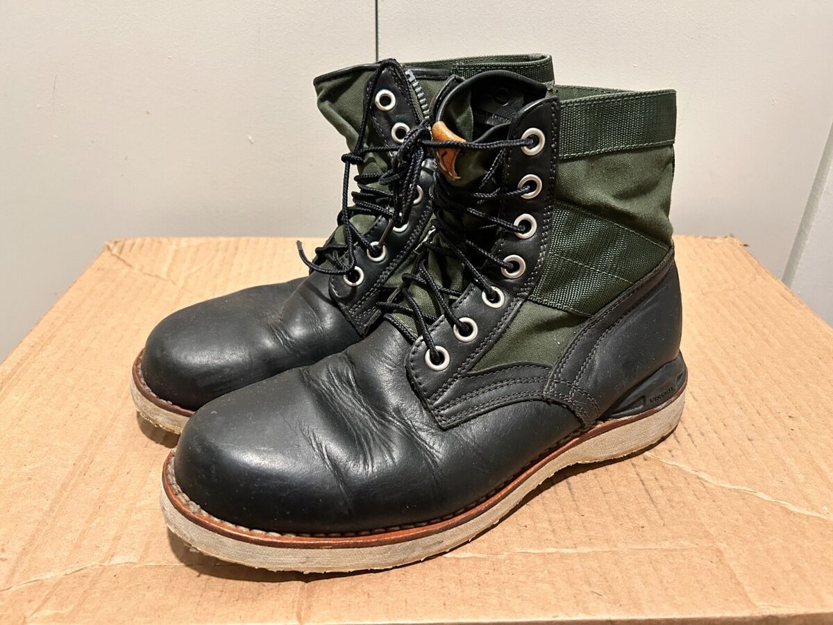 Visvim 7 Hole 73 Folk Boots Veggie Tan Black Olive Used size Visvim 7 Hole 73 Folk Boots Veggie Tan Black Olive Used size