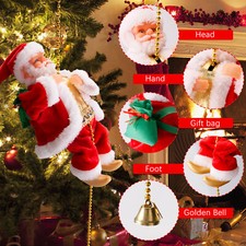 Electric Santa Claus Animated Toy Climbing Ladder - Xmas Decor with Music