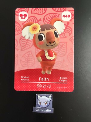 Carte Amiibo Animal Crossing New Horizons - Faith / Kokette N°448 - Occasion