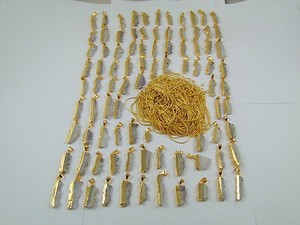 Authentic 1000 GRAM 18K GOLD PLATED AMETHYST DRUZY 100 PCS PENDANT OVERLAY LOT CHAIN