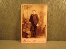 Edwardian Antique Cabinet Card Photo of a Young Teenage Boy