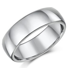 Brand New Tungsten Ring 7mm Heavy Weight Solid Tungsten Polished Wedding Ring