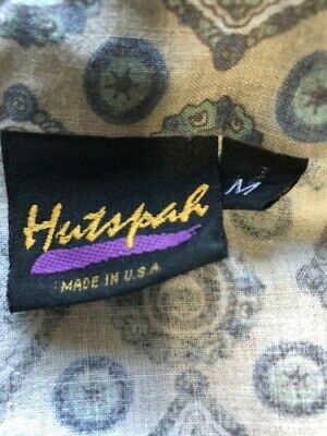 Hutspah Men’s Disco/Party Black Long Sleeve Button Front Shirt L