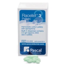 Pascal 12-200 Racellet Retraction Pellets #3 Epinephrine Green 450/Bx