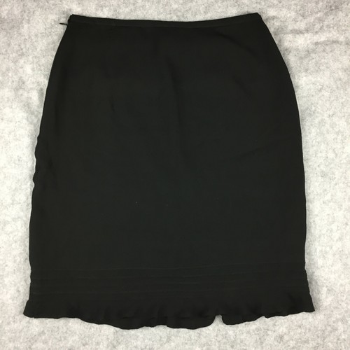 Ann Taylor 100% Silk Straight Skirt w/ Side Zippers, Women's 2 (Black) - Picture 7 of 8