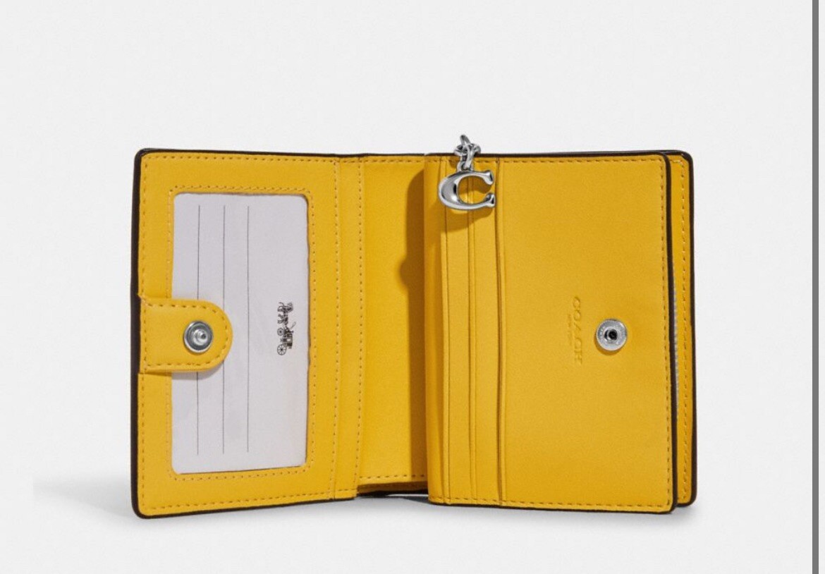 NWT COACH C8703 Snap Wallet In leather With Mystical Floral Print