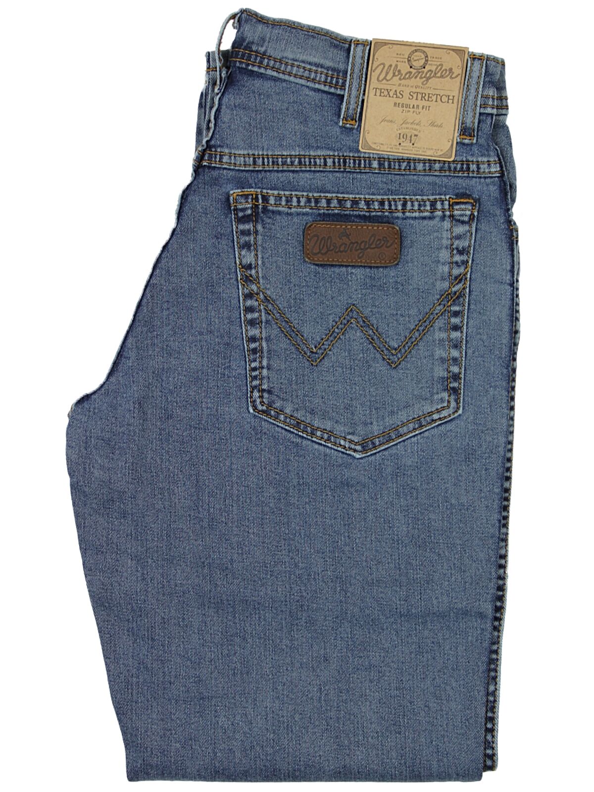 Mens Wrangler Jeans Denim Texas Stone Wash Stretch Regular Fit Pants 30 ...