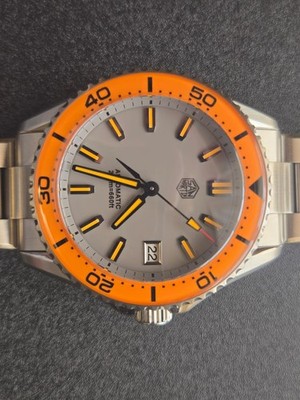 San Martin SN0129D Diver 200m Sapphire Crystal NH35 Orange/Grey Dial OTF clasp
