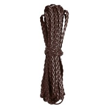 Flat Braided Leather Cord 5mm 5m Dark Coffee Craft Strip for Jewelry 16.4ft