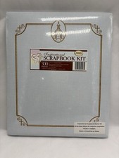 Inspirational Scrapbook Starter Kit Light Blue Gold Trim New W/ Paper 300 Pcs