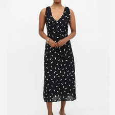 Zimmermann Dress Lilac Size 0 / US 4 Paisley Black & White Sleeveless Midi