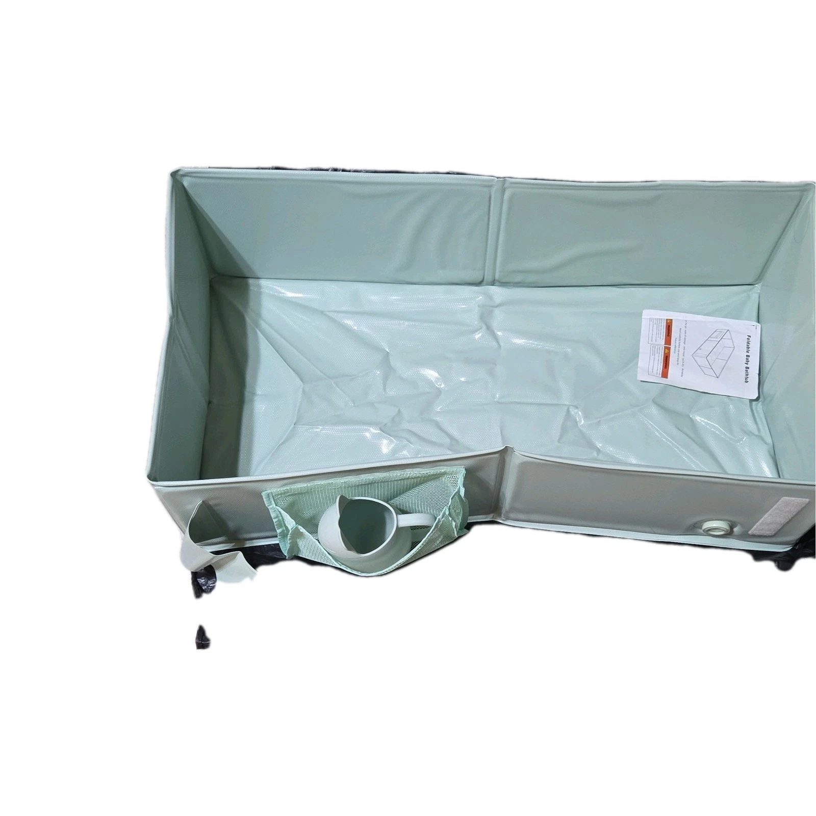 Light Green Foldable Portable Baby Bath Tub with Mesh Storage Pocket
Opens in a new window or tab