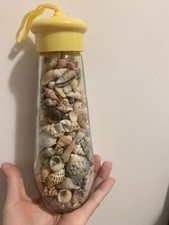 1 Glasses Bottle Little Lucky Sea Shells - Different Kind Tiny Of Sea shells