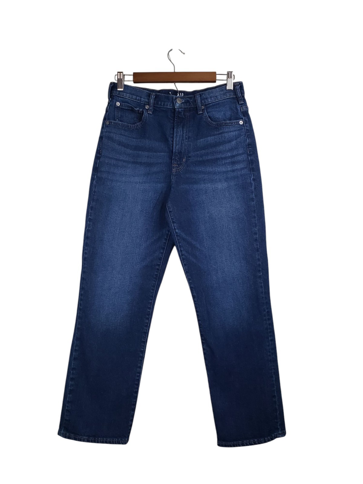 Gap Women's Jeans 28 Regular Wide Straight Leg High Rise Dark Wash
