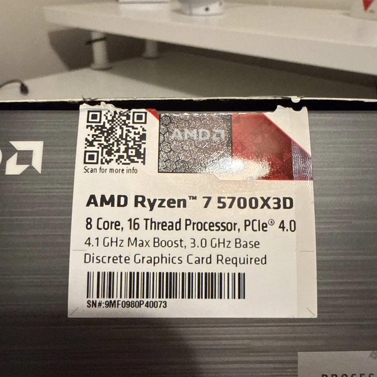 Procesador de escritorio AMD Ryzen 7 5700X3D 8 núcleos 16 hilos 4,1 GHz Socket AM4
