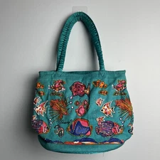 Vintage Embellished Fish Beaded Estate Find Shoulder Bag/ Purse