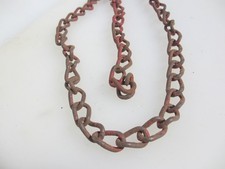 Vintage Iron Chain Hanger Lighting Old Antique 33"