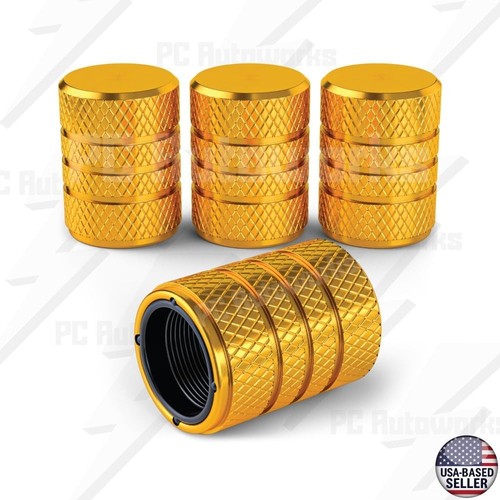 Corrosion-Resistant Universal Aluminum Tire Valve Caps - Set of 4 in Yellow Gold - 第 9/9 張圖片